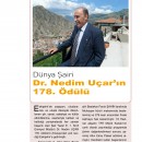 Dünya Şairi Dr.Nedim Uçar’ın 178. Ödülü